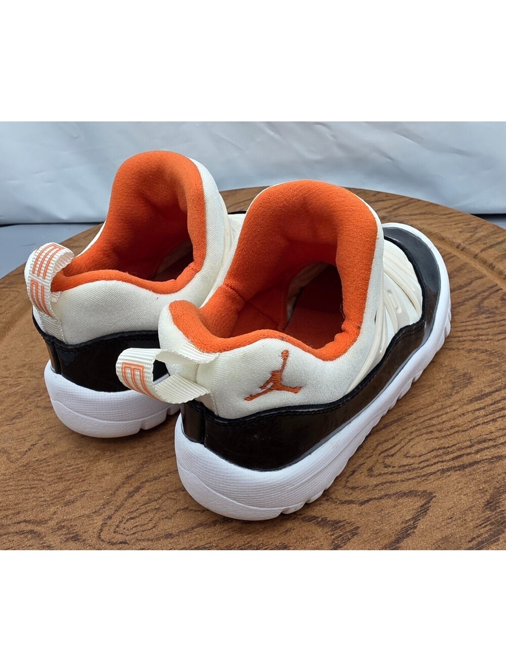 Jordan 11 Baby Slip On Sneakers Black White Orange Low Top Size 9C BQ7102-108 - Picture 3 of 13